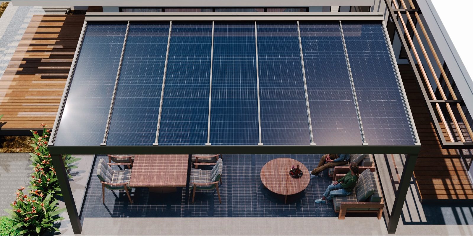 Pergola fotovoltaica: il tuo giardino d’inverno sostenibile ed elegante